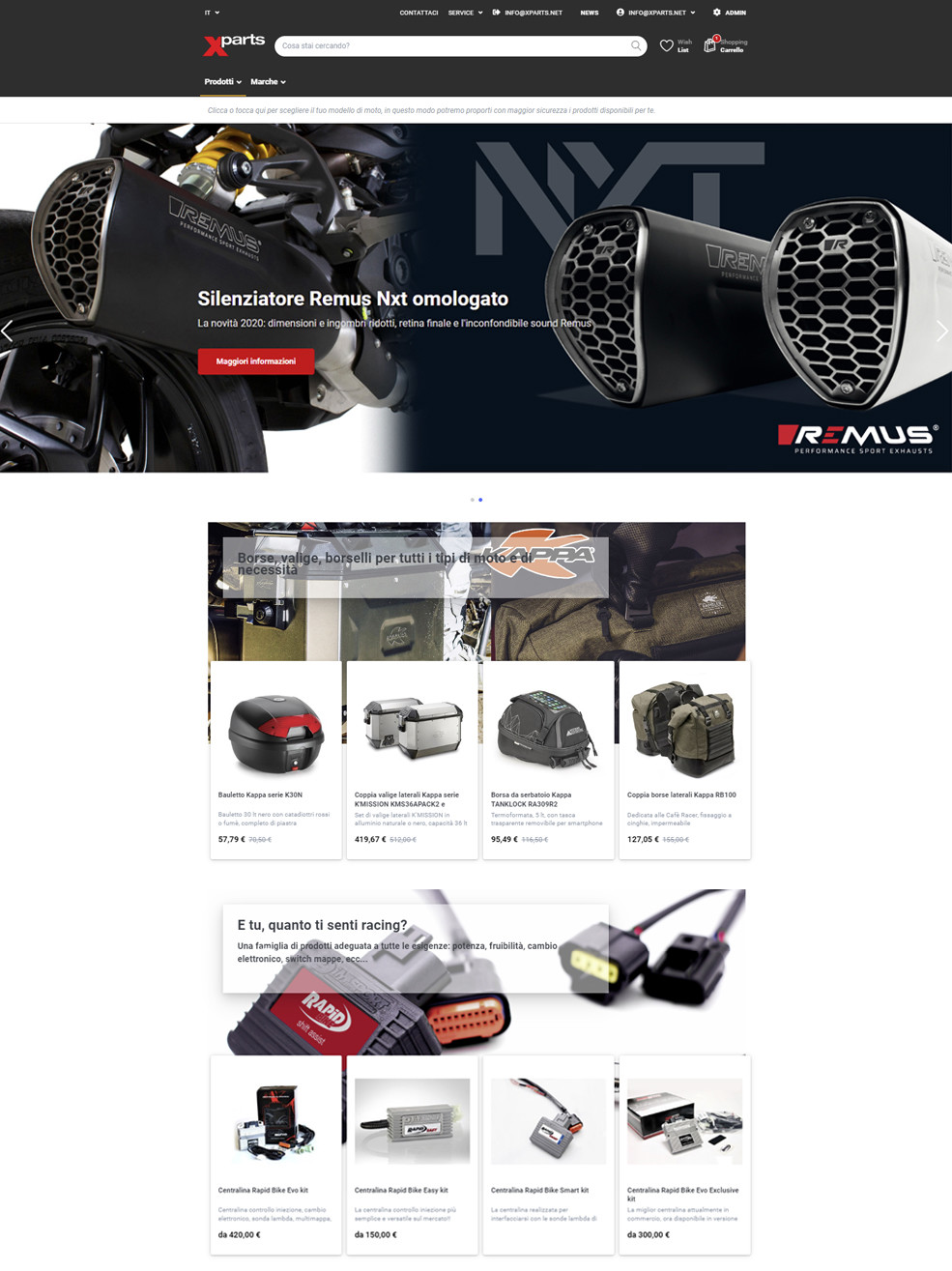 Nuovo sito XPARTS Nuovo sito XPARTS
