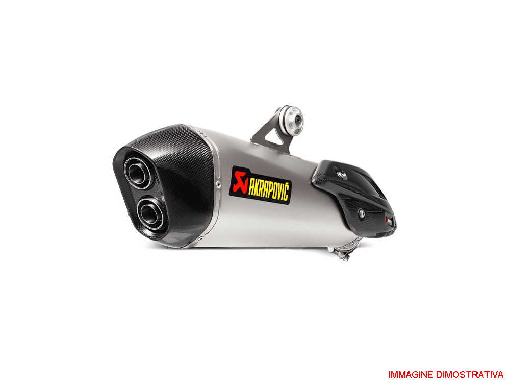 Silenziatore omologato Acciaio con fondello in carbonio linea scooter Akrapovic per GILERA GP 800 2008-2015