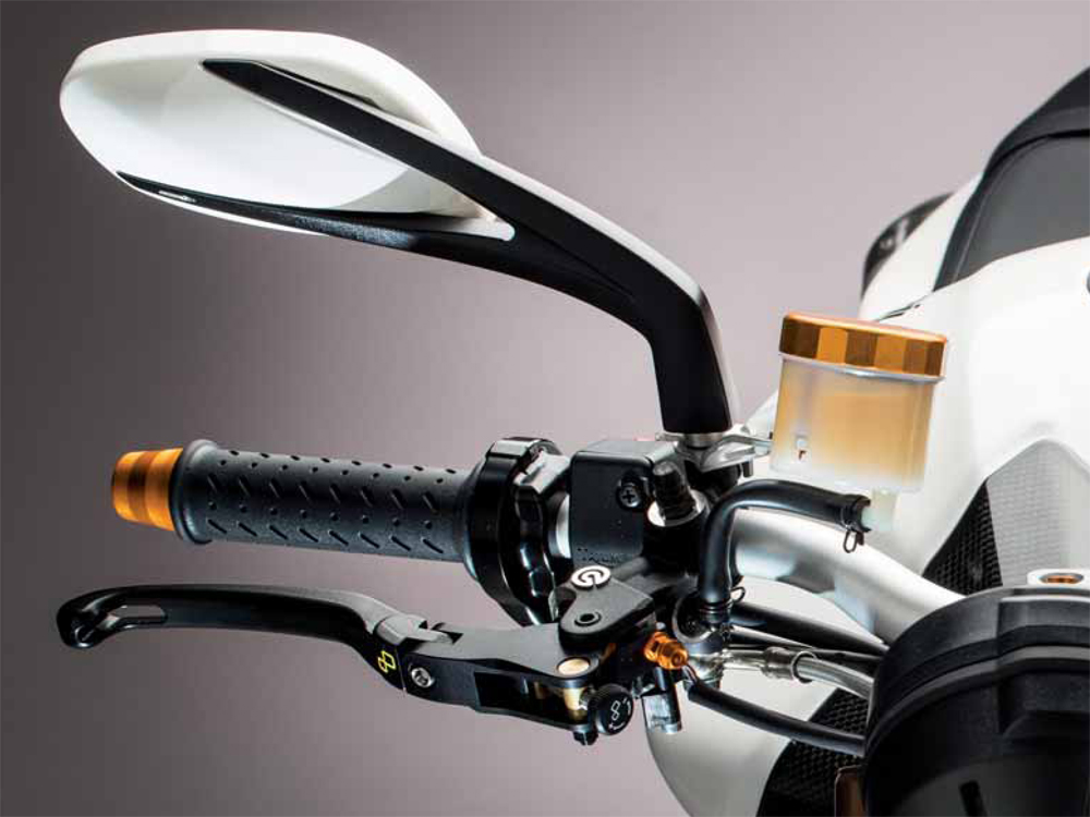 Leva freno magnesio/alluminio Lightech ribaltabile profilo Standard per TRIUMPH SPEED TRIPLE 1050 /R 2011-2016