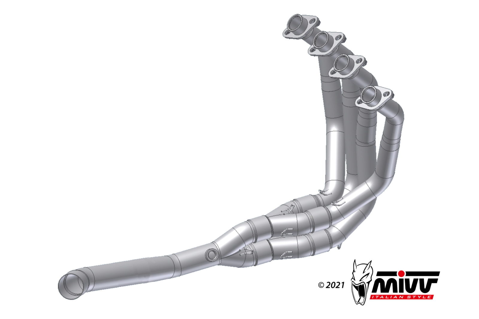 Collettori racing in acciaio Mivv per KAWASAKI NINJA 1000 SX / TOURER 2020-2024