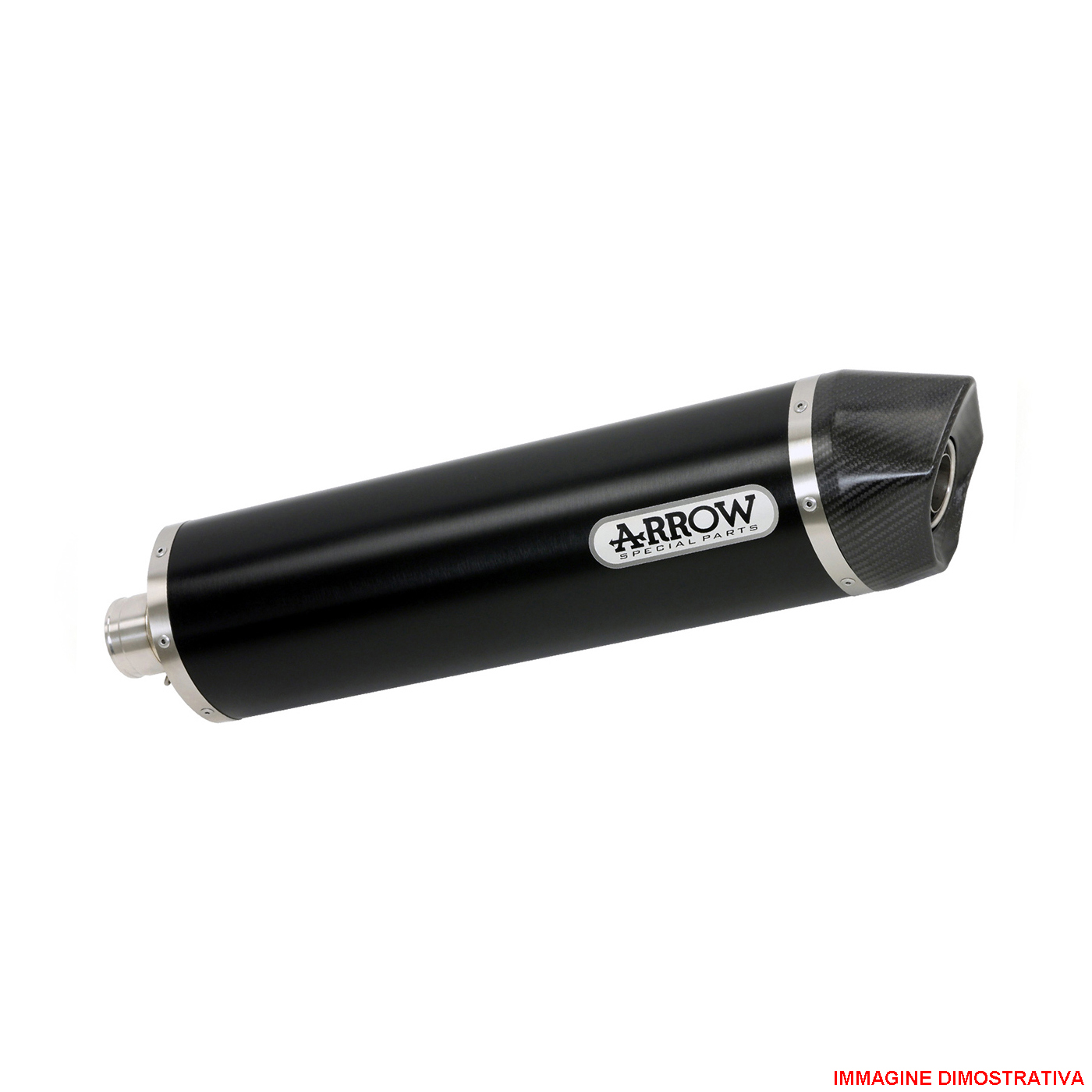 Terminale omologato Arrow Maxi Race Tech Alluminio Dark fondello carbonio per SUZUKI V-STROM 1050 2025-2026