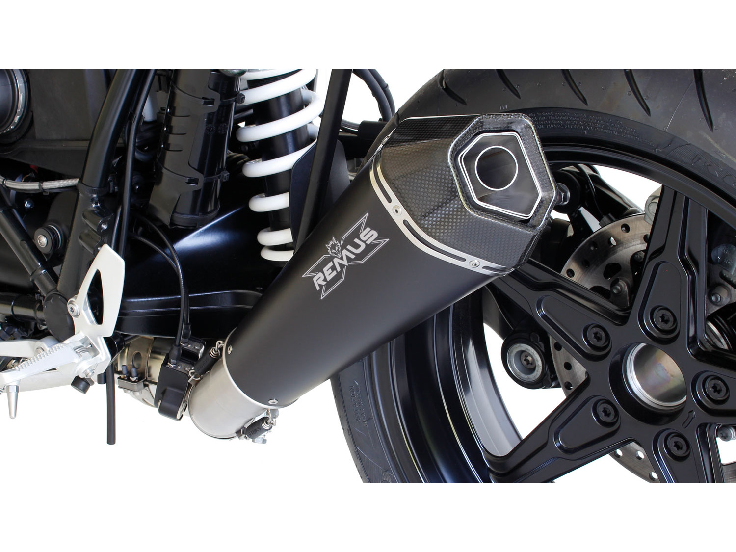 Silenziatore Remus Hypercone acciaio nero omologato per BMW R 1200 NINE-T 2016-2020