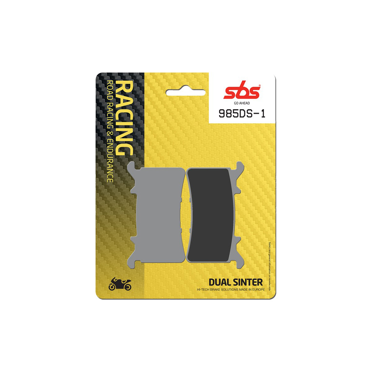 Set pastiglie freno anteriori SBS serie DS1 per BMW M 1000 RR 2021-2024