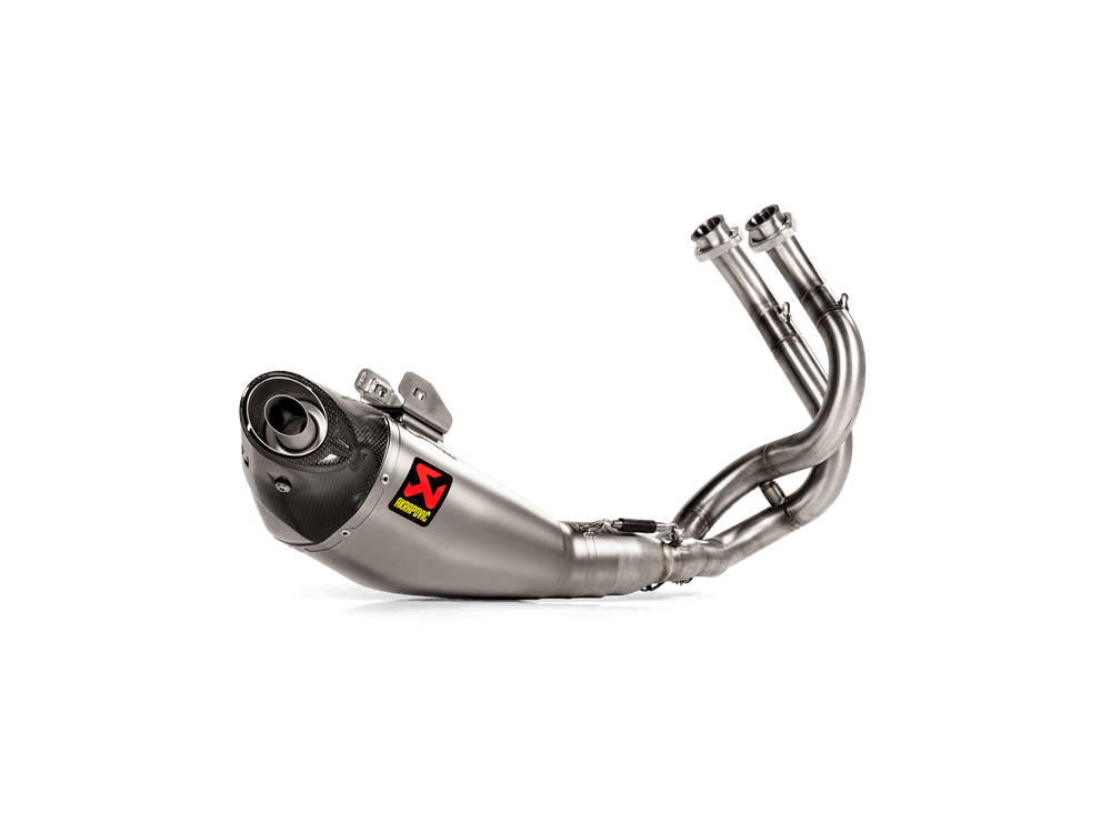 Scarico completo omologato Titanio con fondello in carbonio road program Akrapovic per KAWASAKI Z 650 2017-2020