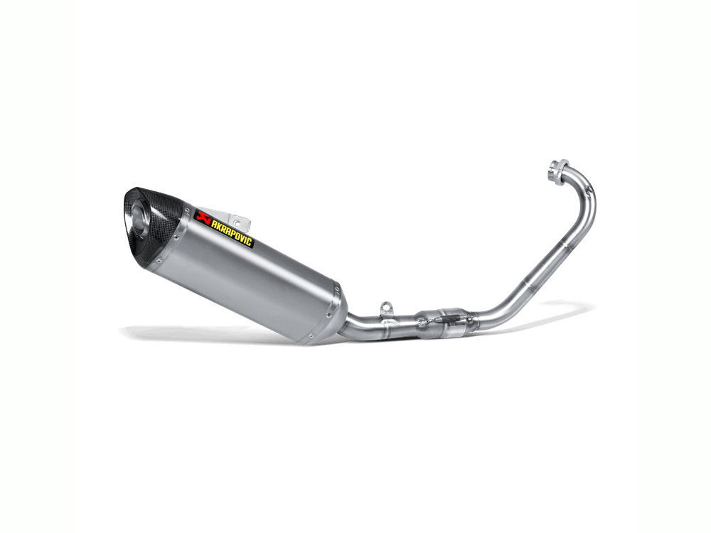 Scarico completo omologato Titanio con fondello in carbonio road program Akrapovic per YAMAHA MT 125 2014-2019