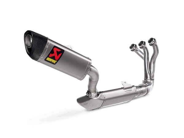 Scarico completo omologato Titanio con fondello in carbonio road program Akrapovic per YAMAHA MT-09 2021-2023