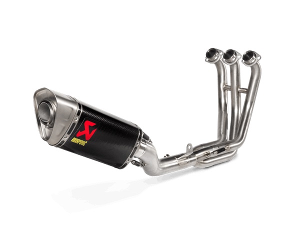 Scarico completo Akrapovic racing con silenziatore Carbonio con fondello in titanio per YAMAHA MT-09 2021-2023