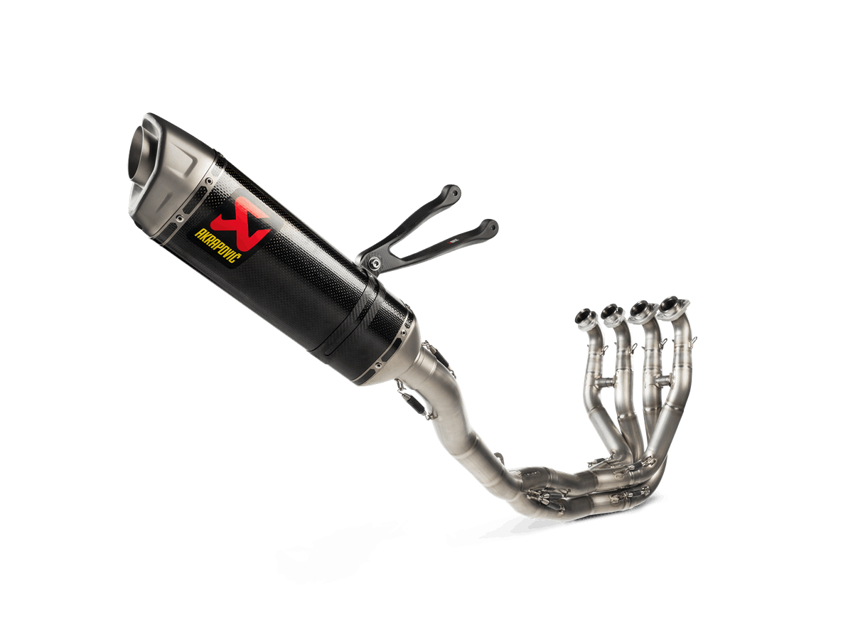 Scarico completo Akrapovic racing full titanium con silenziatore Carbonio con fondello in carbonio per KAWASAKI ZX 10 R 2021-2024