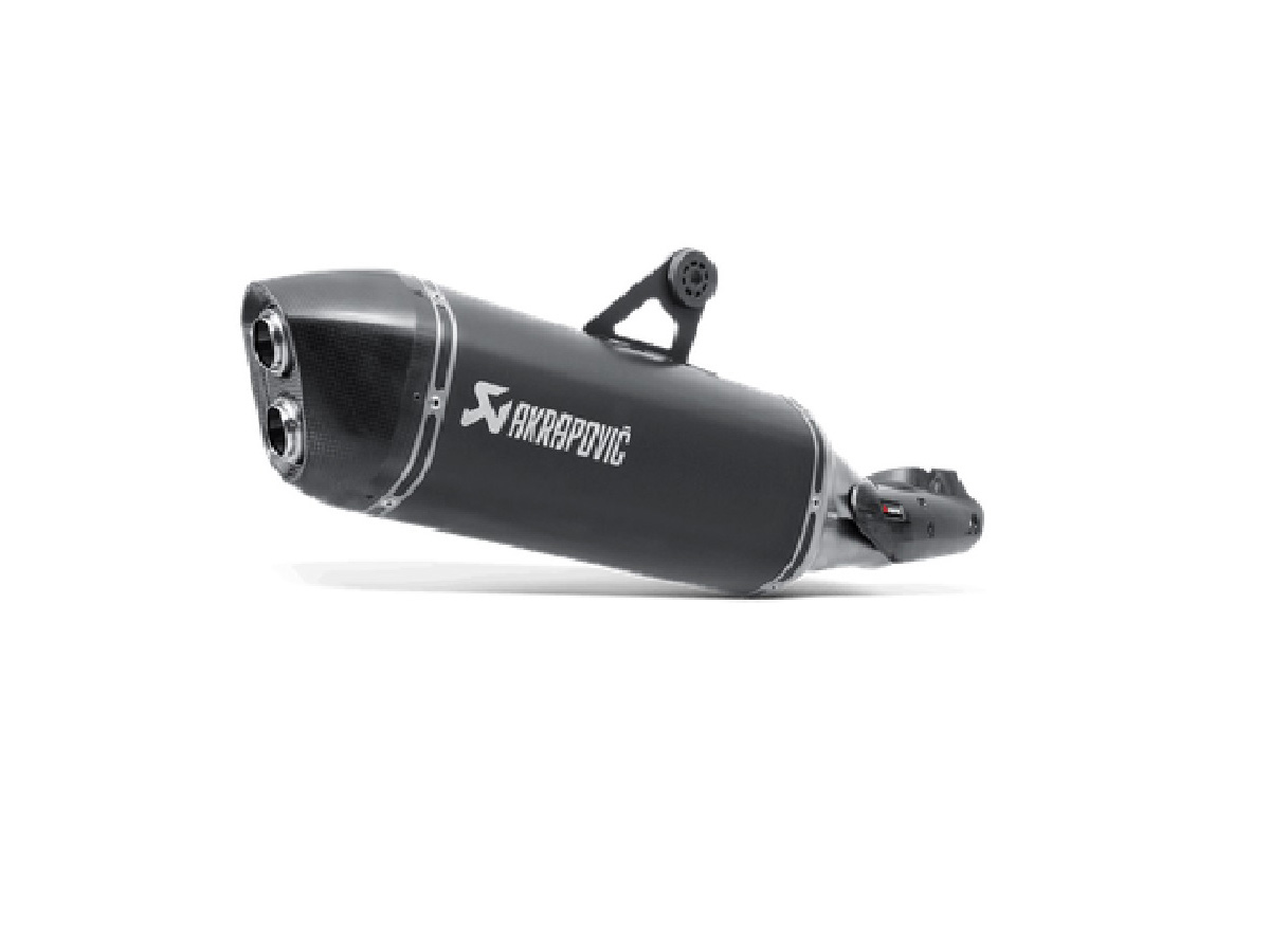 Silenziatore omologato Akrapovic Nero con fondello in carbonio per BMW R 1200 GS ADVENTURE 2014-2016