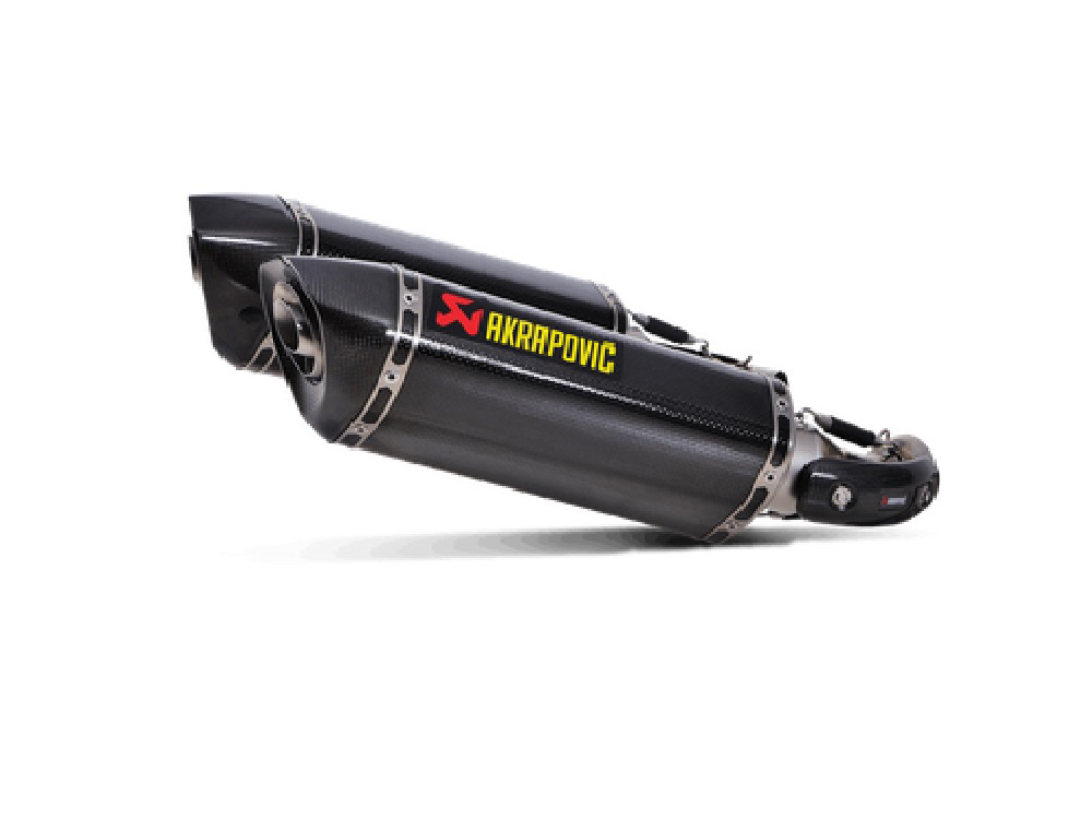 Silenziatore omologato Akrapovic Carbonio con fondello in carbonio per DUCATI MONSTER 795 2012-2014