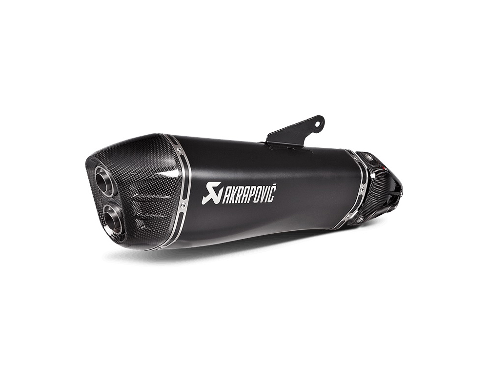 Silenziatore omologato Akrapovic Nero con fondello in carbonio per KAWASAKI NINJA H2 SX 2017-2020