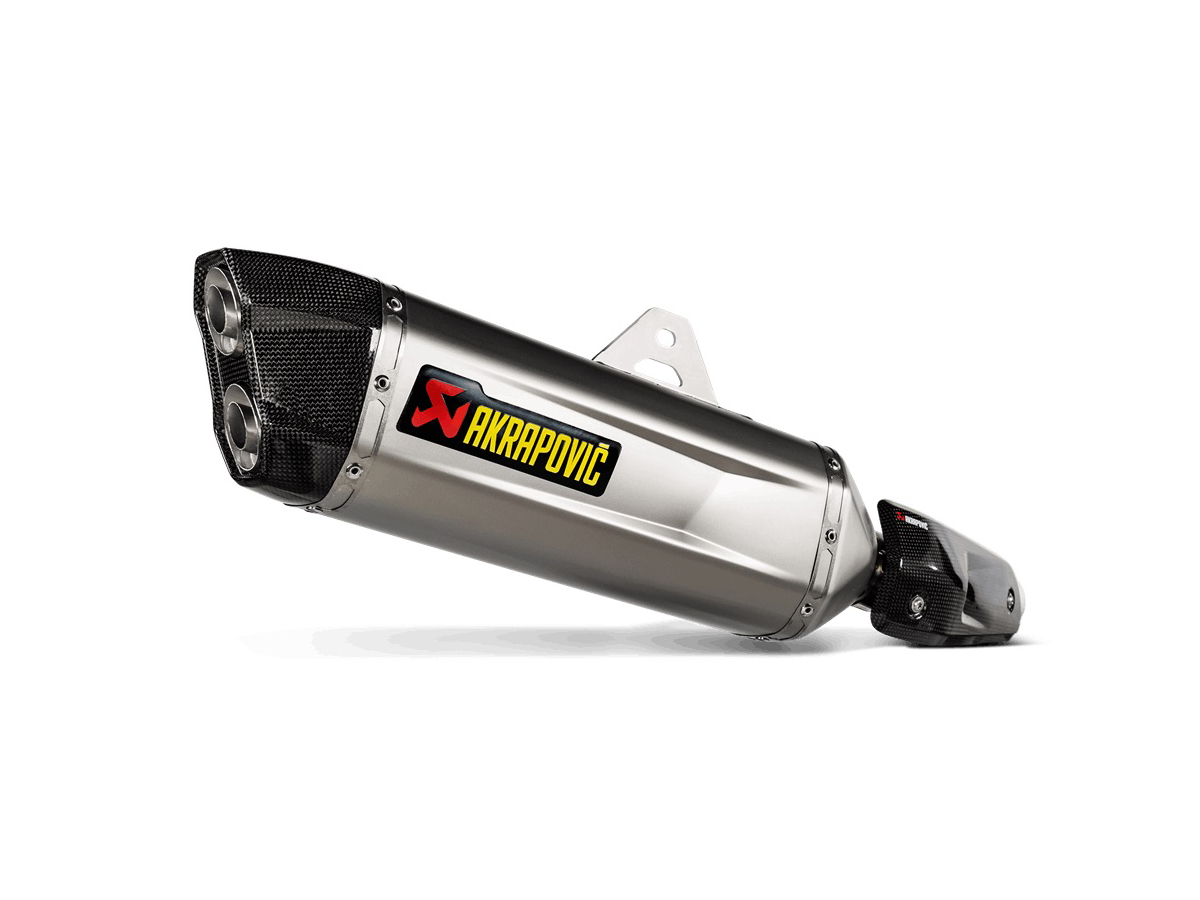 Silenziatore omologato Akrapovic Titanio con fondello in carbonio per YAMAHA TENERE' 700 2021-2025