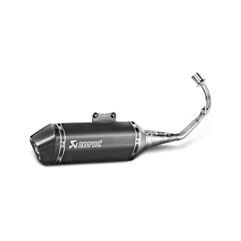 Scarico completo omologato Acciaio nero linea scooter Akrapovic per VESPA SPRINT 125/150 2017-2020