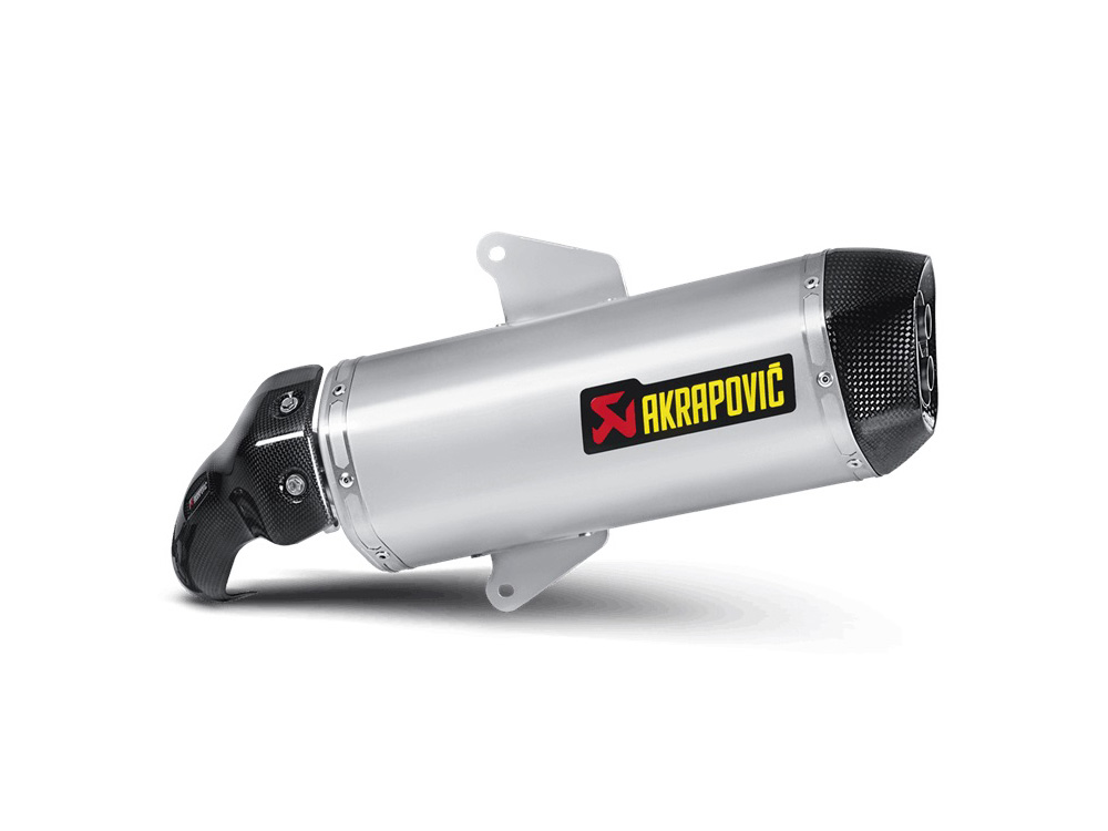Silenziatore omologato Acciaio con fondello in carbonio linea scooter Akrapovic per APRILIA SRV 850 2012-2016