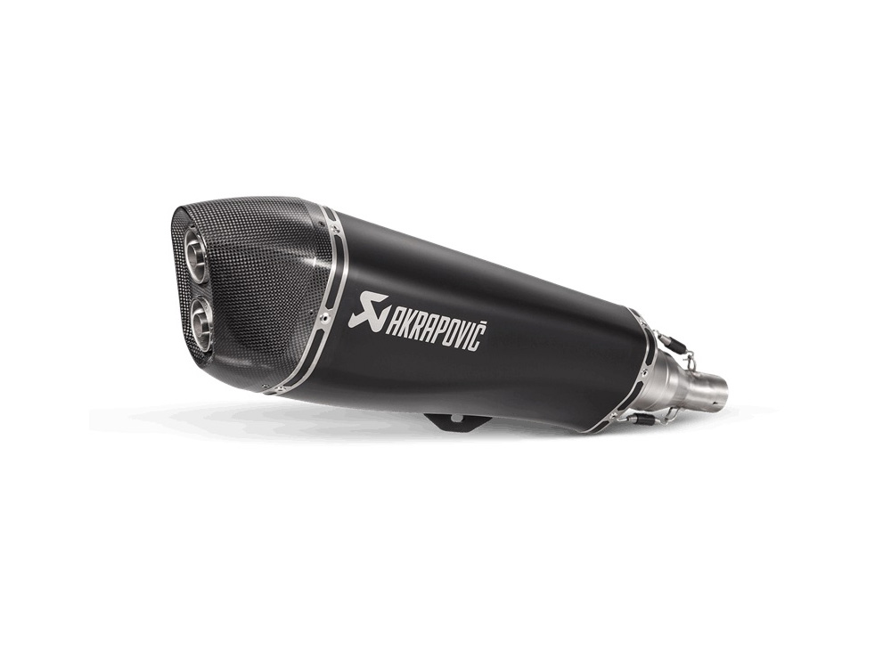 Silenziatore omologato Nero linea scooter Akrapovic per PIAGGIO MP3 500 2017-2020