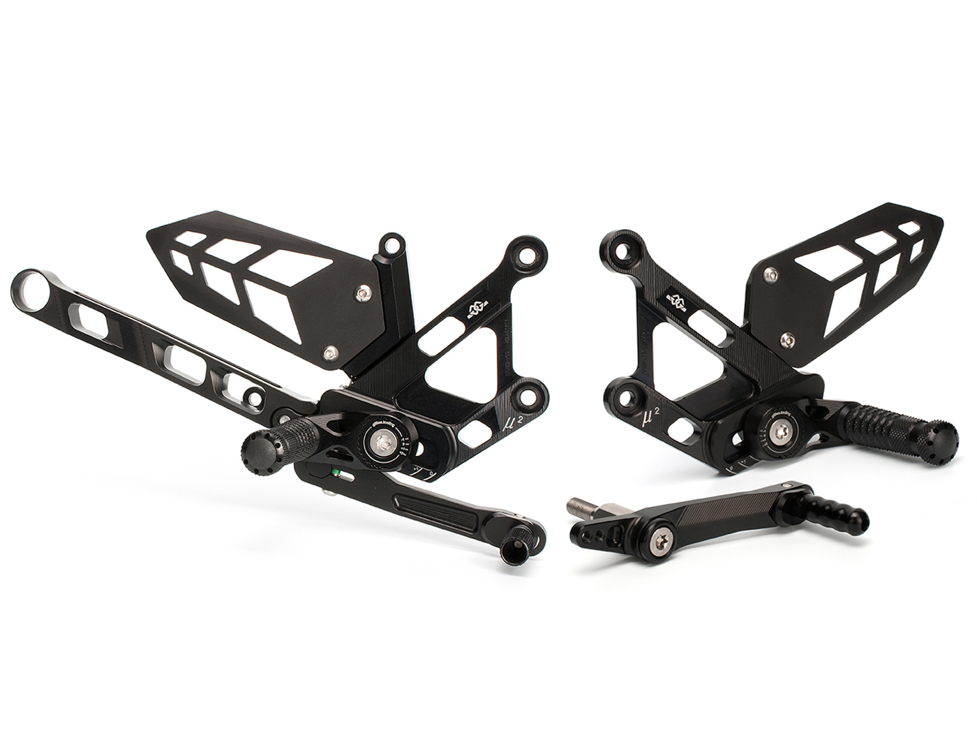 Gruppo pedane Gilles Tooling MUE2 Nera per YAMAHA MT-10 2022-2025