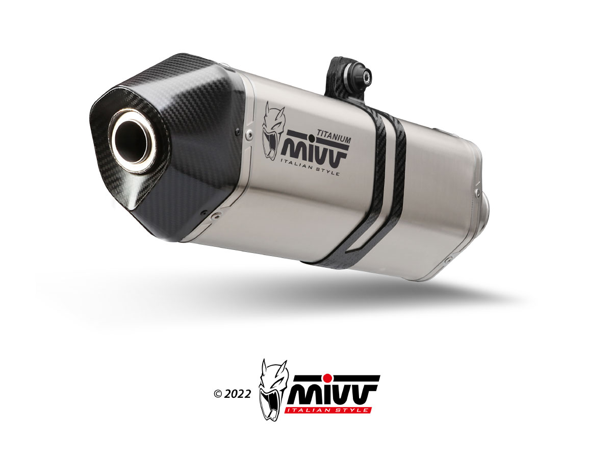 Silenziatore Omologato ECE Mivv SPEED EDGE Titanio per BMW R 1250 GS / Adventure 2019-2023