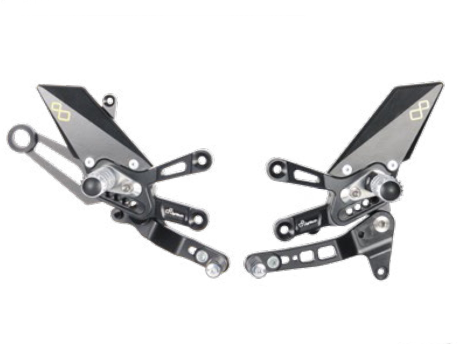 Pedane regolabili Standard Lightech cambio dritto per APRILIA RSV4 2019-2024