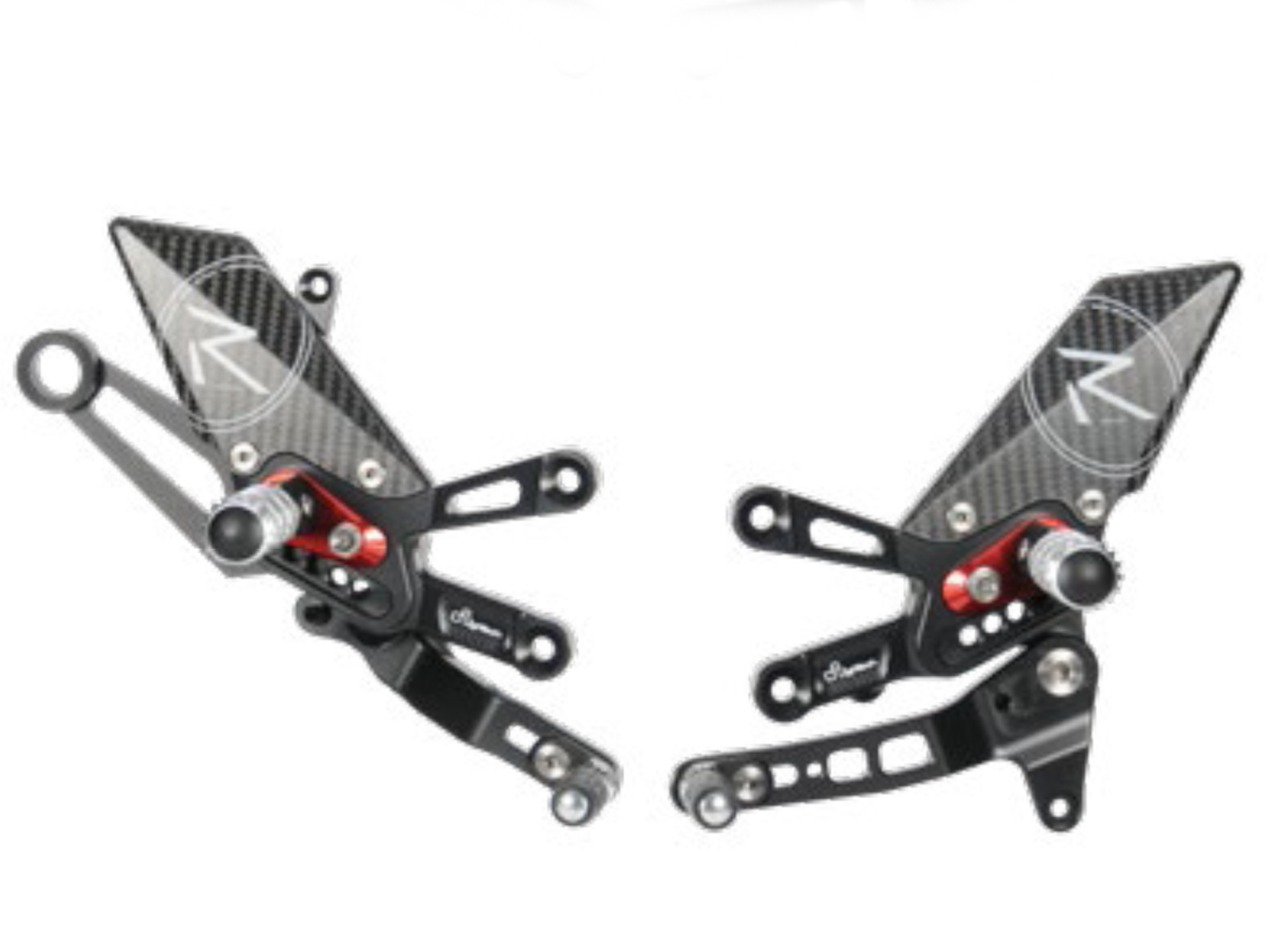 Pedane regolabili "R" Version Lightech cambio dritto per APRILIA RSV4 2019-2024