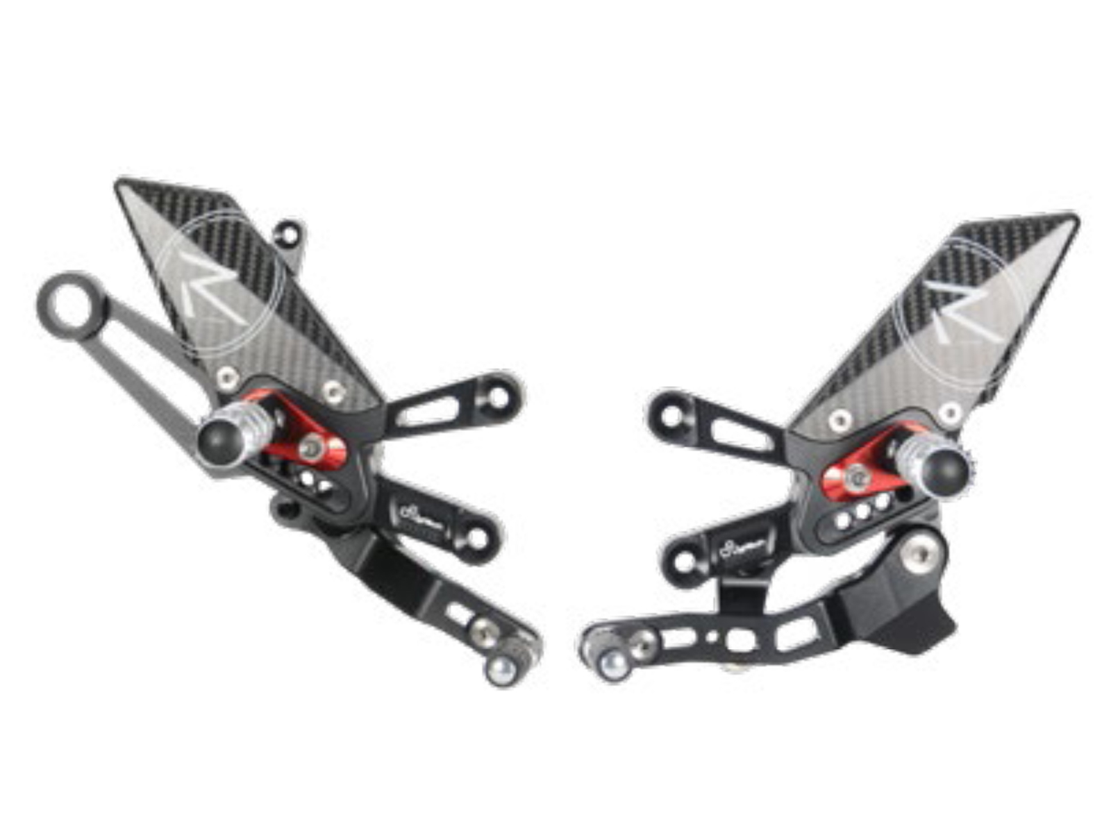 Pedane regolabili "R" Version Lightech cambio rovesciato per APRILIA TUONO V4 1100 2019-2020