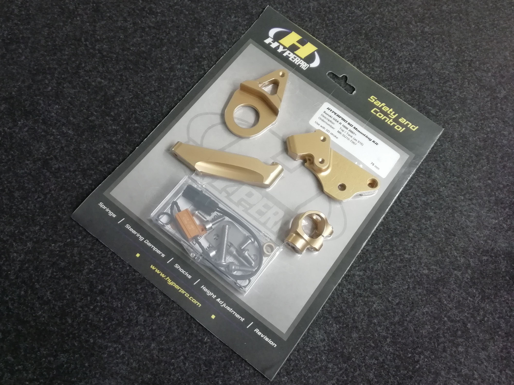 Kit attacchi ammortizzatore di sterzo Hyperpro per SUZUKI GSX-R 1000 2007-2008