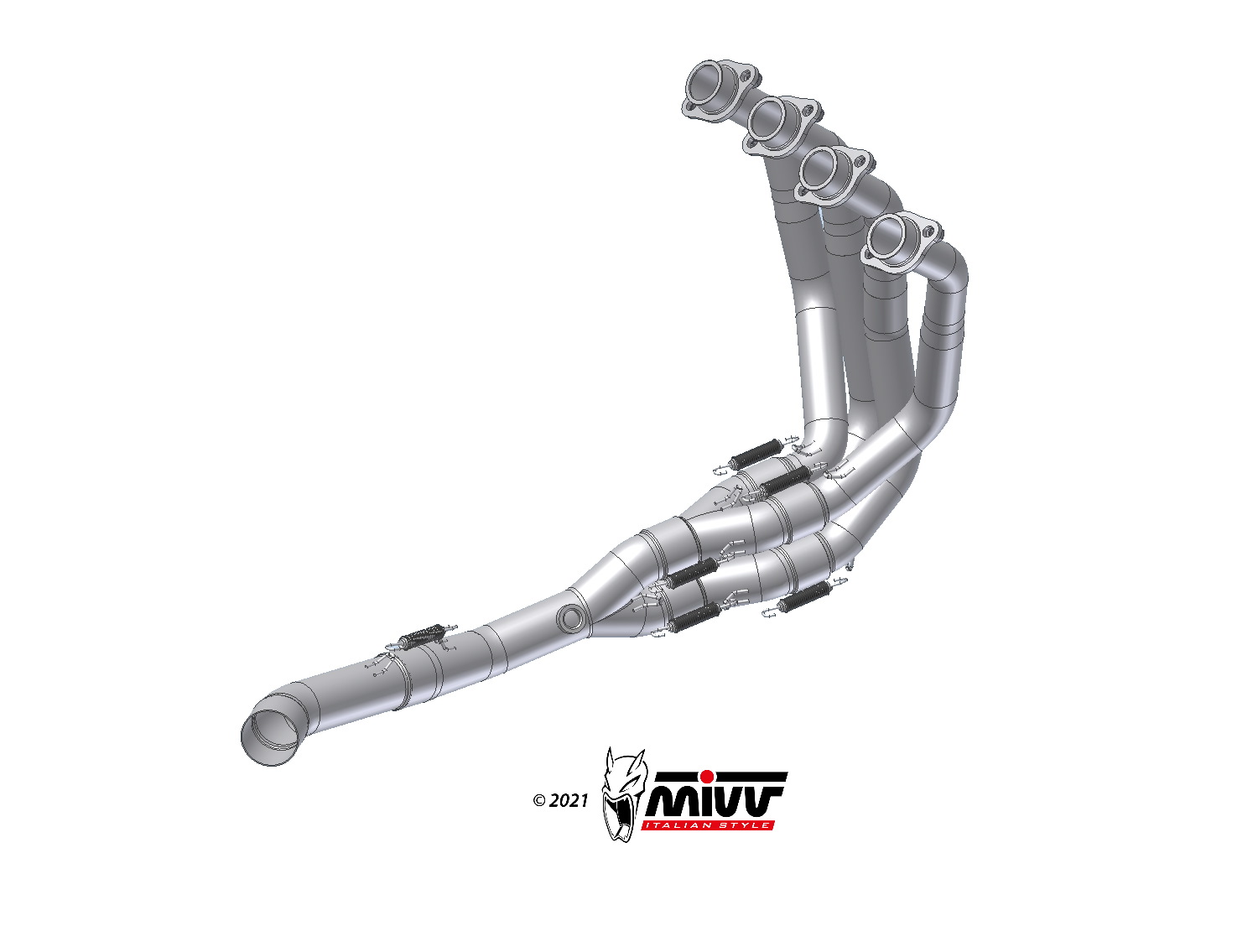 Collettori racing in acciaio Mivv per KAWASAKI Z 900 2017-2019