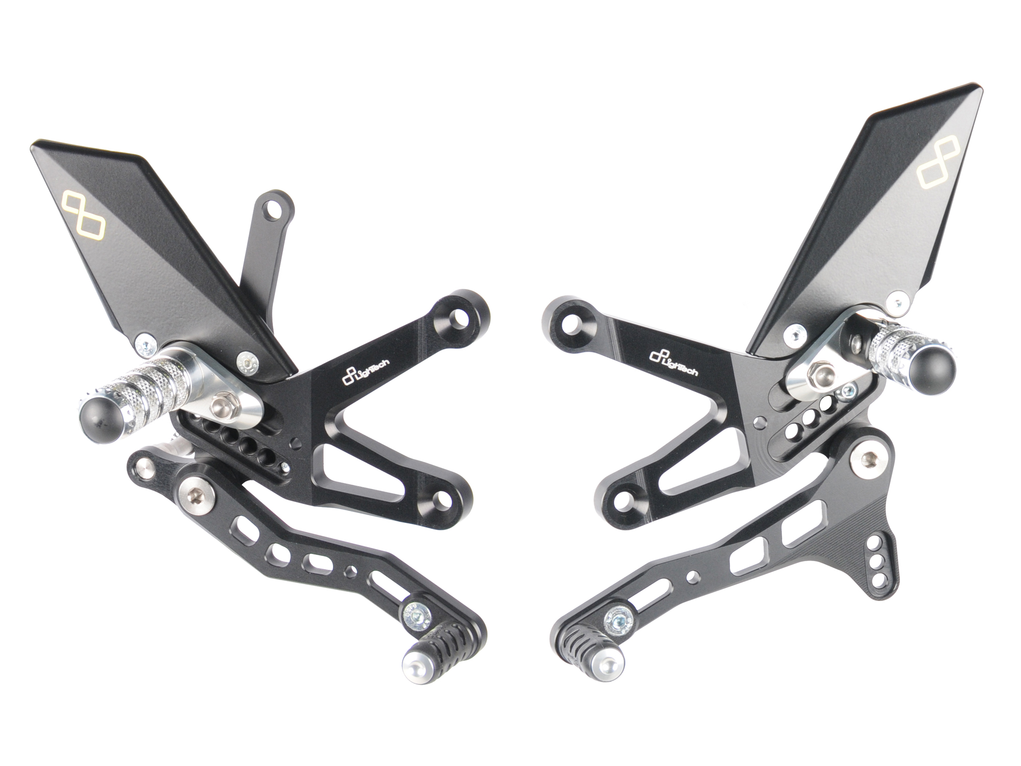 Pedane regolabili "W" Version Lightech per KAWASAKI ZX 10 R 2016-2020
