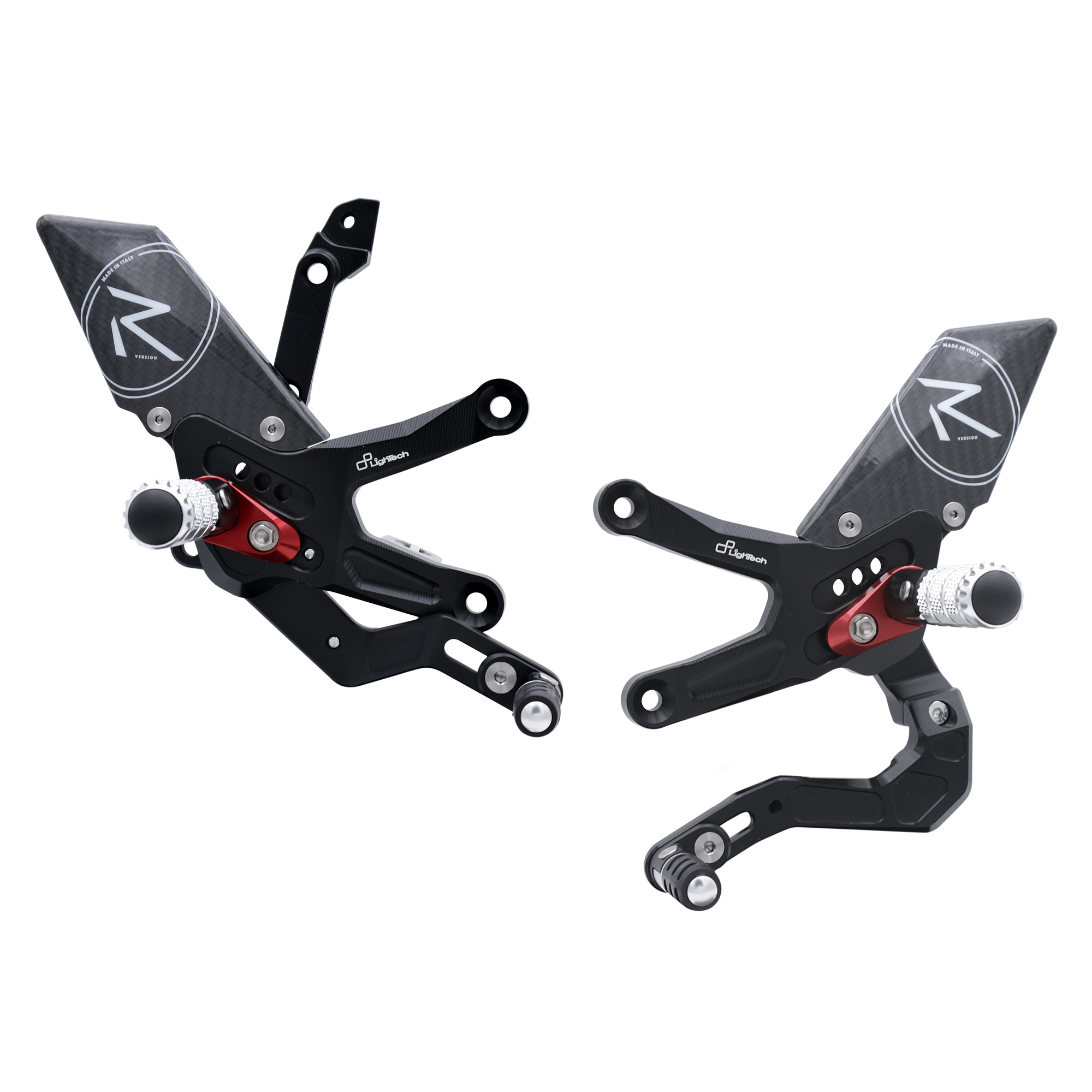 Pedane regolabili "R" Version Lightech cambio dritto per KAWASAKI ZX 10 R 2021-2023