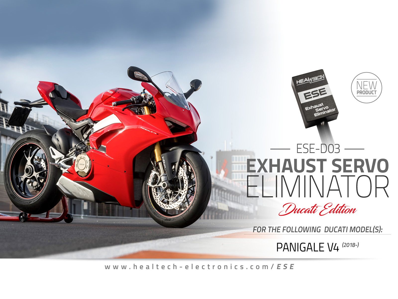 Centralina Healtech per escludere la valvola dello scarico per DUCATI PANIGALE V4 /S/R 2018-2023