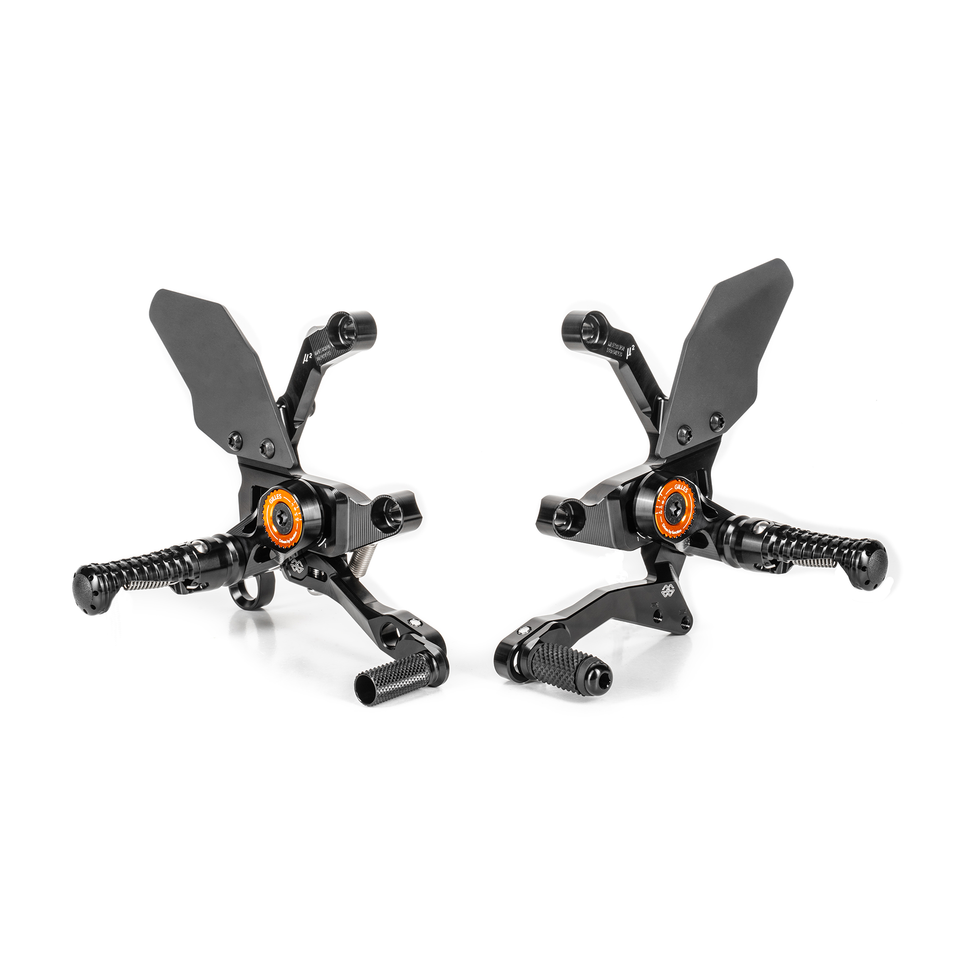 Gruppo pedane Gilles Tooling MUE2 Nera per KTM 1290 SUPERDUKE R 2020-2024