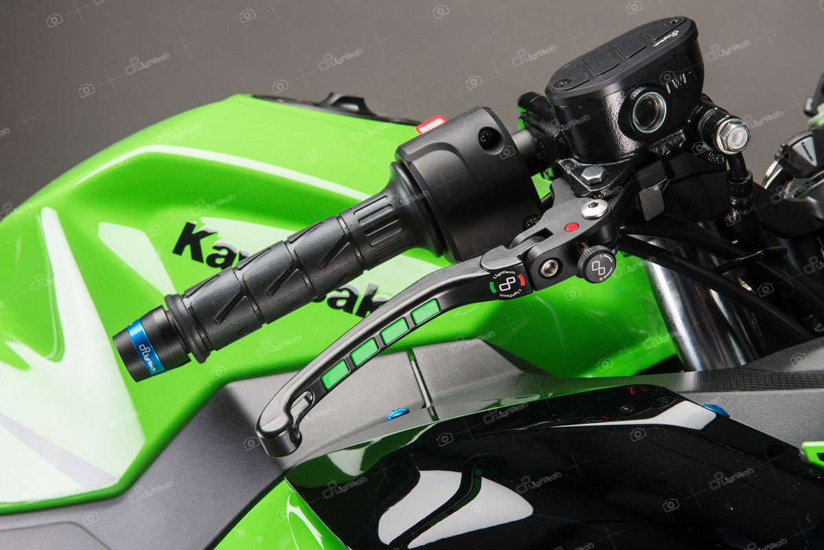 Leva freno magnesio/alluminio Lightech ribaltabile Alien per KAWASAKI NINJA 300 R 2014-2017