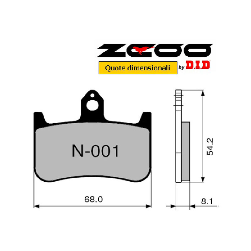Pastiglie freno anteriori ZCOO serie EX per HONDA CB 1000 F 1993-1996