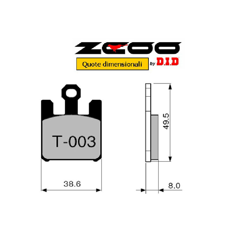 Pastiglie freno anteriori ZCOO serie EX per DERBI MULHACEN 660 2006-2012