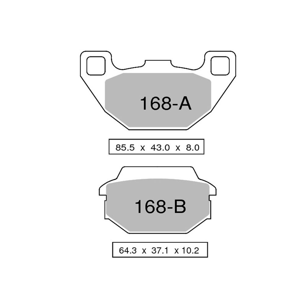 Pastiglie freno posteriori Trofeo organiche per KYMCO SUPER 9 50 2002-2009