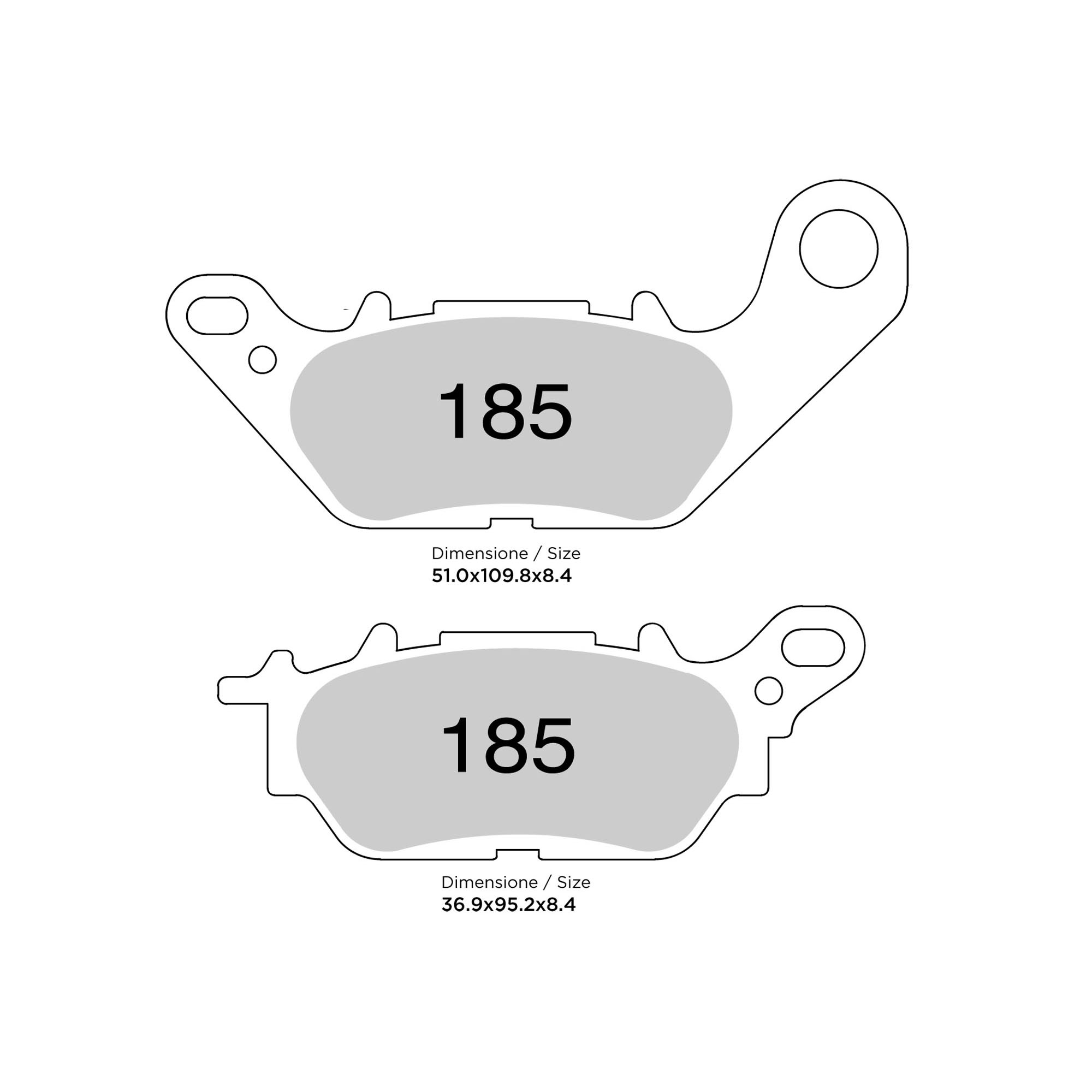 Pastiglie freno anteriori Trofeo Organiche per YAMAHA XC VITY 125 2008-2015