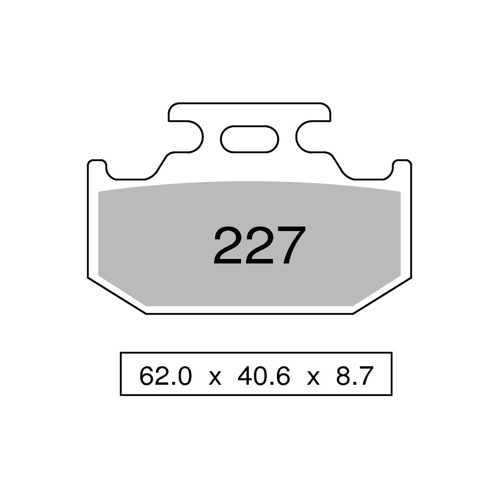 Pastiglie freno posteriori Nissin serie ST per YAMAHA TRICKER 250 2005-2013