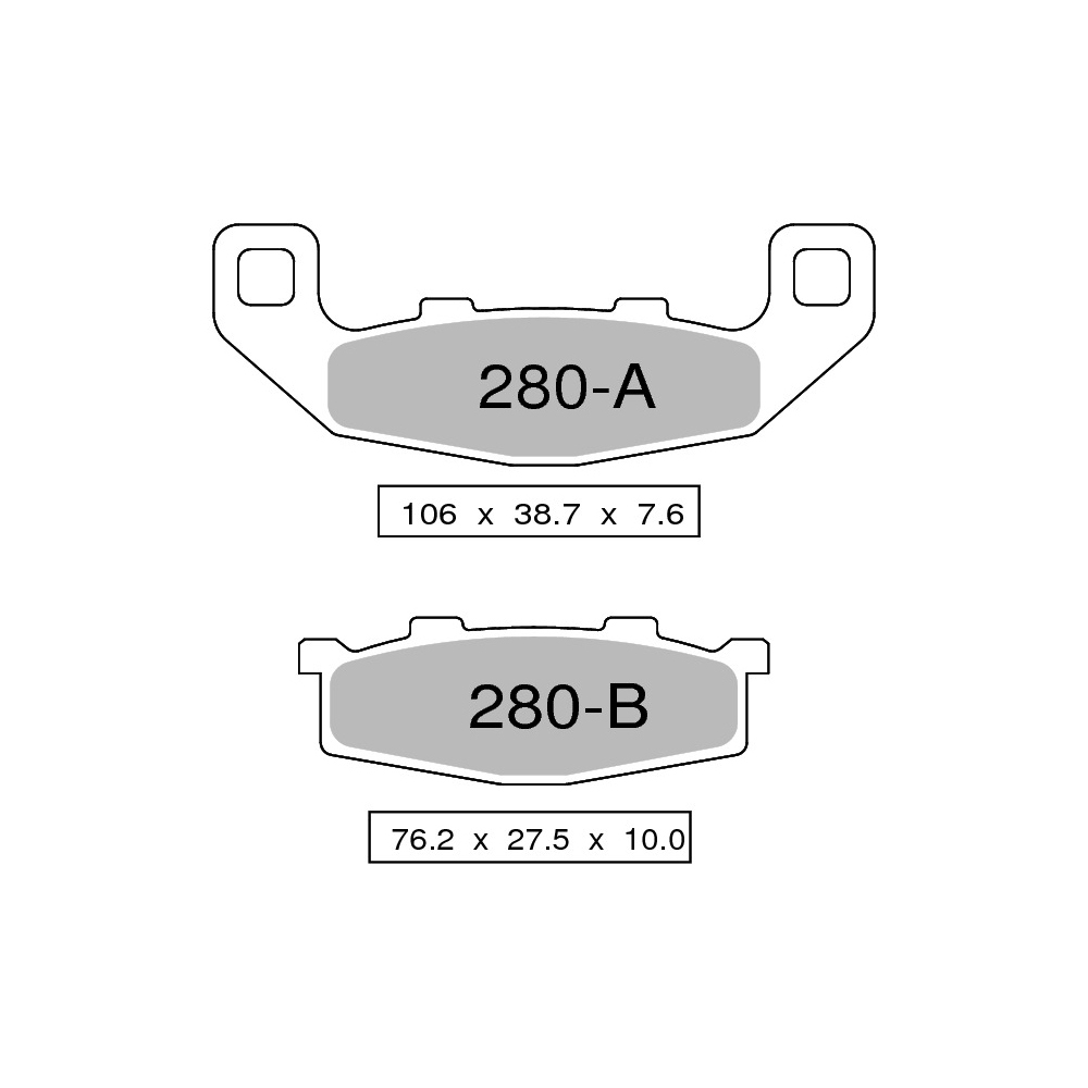 Pastiglie freno posteriori Nissin serie NS per KAWASAKI GPX 250 R 1988-2006