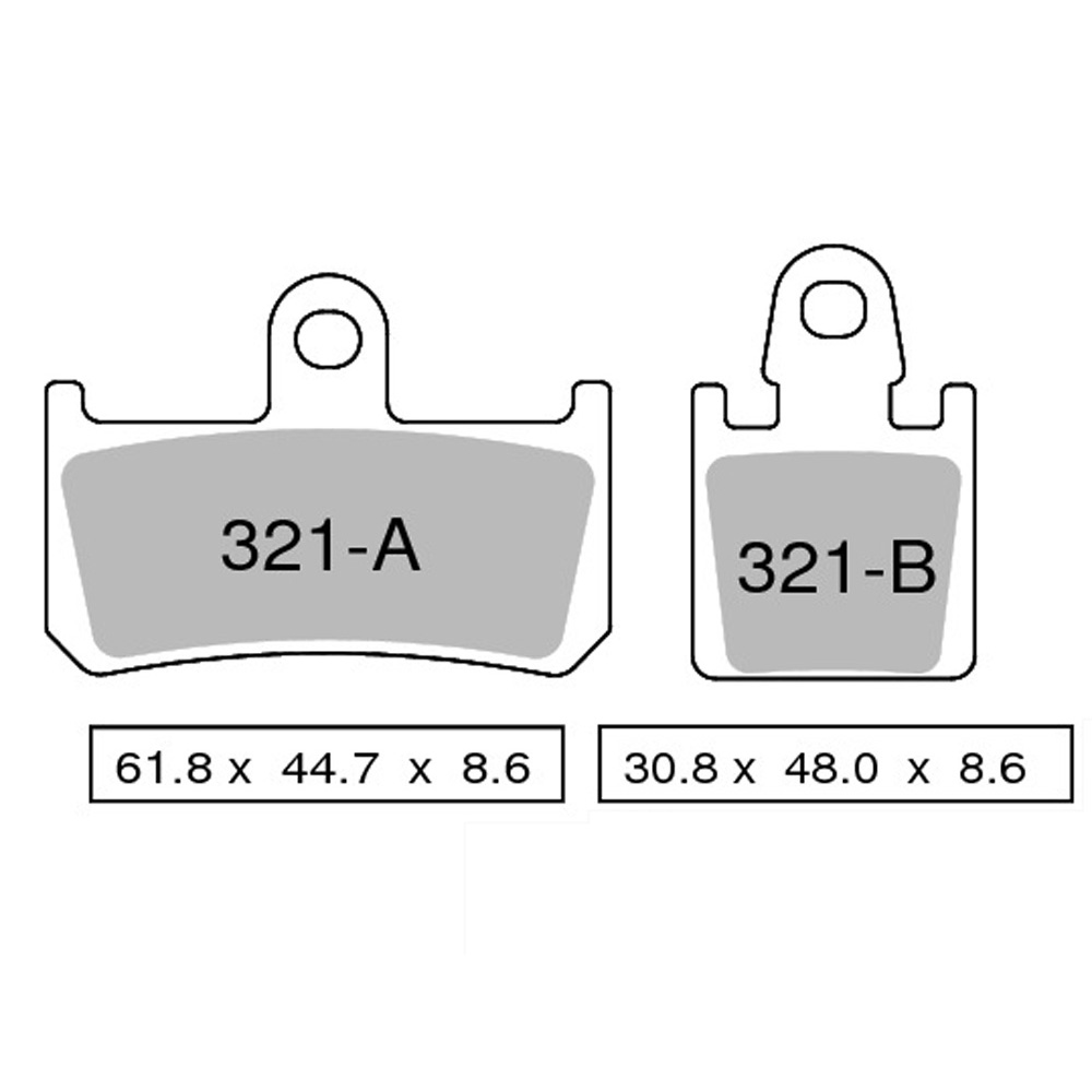 Pastiglie freno anteriori Trofeo Sinterizzate per YAMAHA YZF 1000 R1 2007-2014