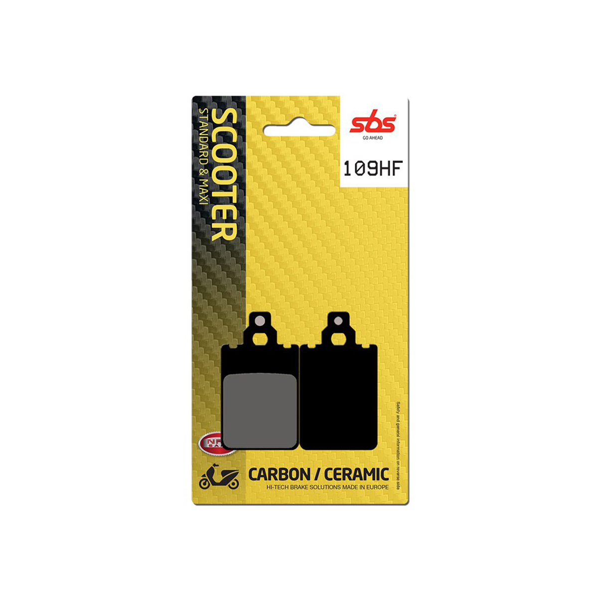 Set pastiglie freno anteriori SBS serie HF scooter per MALAGUTI CENTRO 50 2T 1993-2000