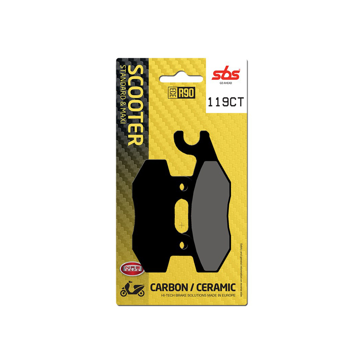 Set pastiglie freno anteriori SBS serie CT per KYMCO YAGER GT 200 2006-