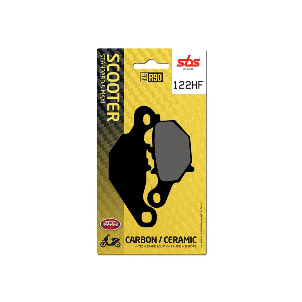 Set pastiglie freno anteriori SBS serie HF scooter per SUZUKI EPICURO UC 150 1999-2003