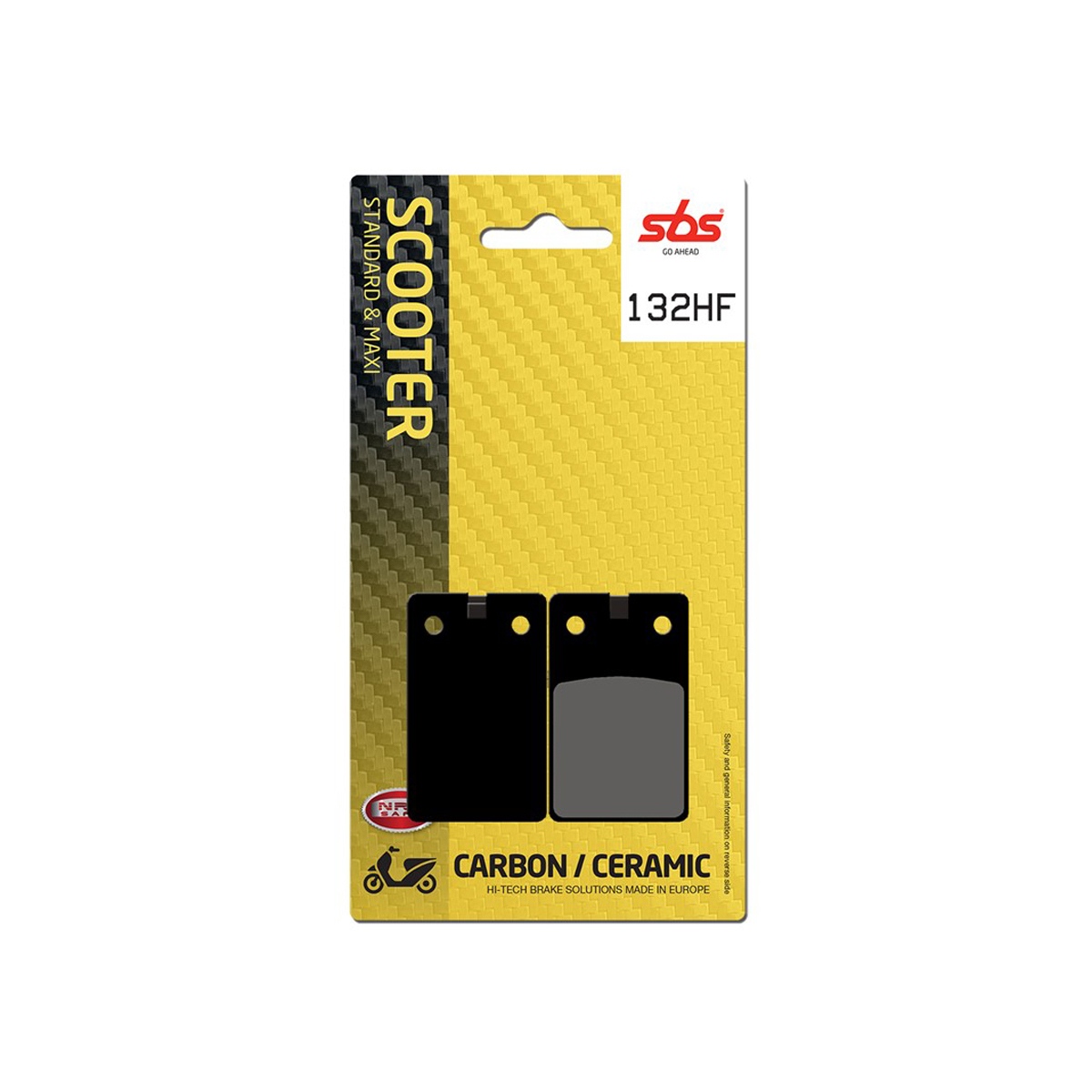 Set pastiglie freno anteriori SBS serie HF scooter per MALAGUTI F12 PHANTOM 50 AIR 1994-1998