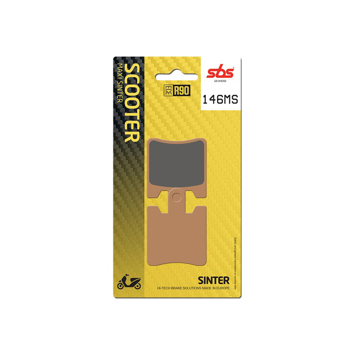 Set pastiglie freno anteriori SBS serie MS per SYM JOYMAX 300 2009-2018