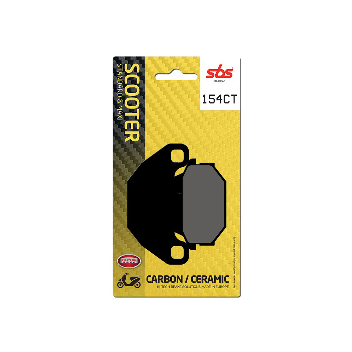 Set pastiglie freno anteriori SBS serie CT per KYMCO AGILITY 125 2017-2020 E4