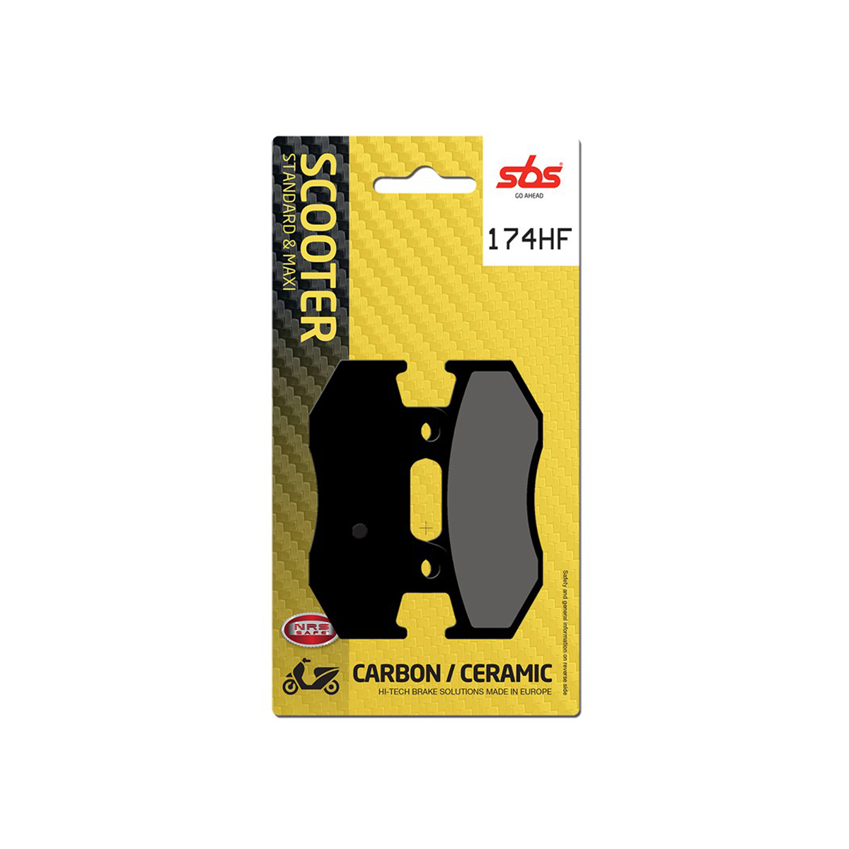 Set pastiglie freno posteriori SBS serie HF per SUZUKI BURGMAN 250 AN 2003-2006