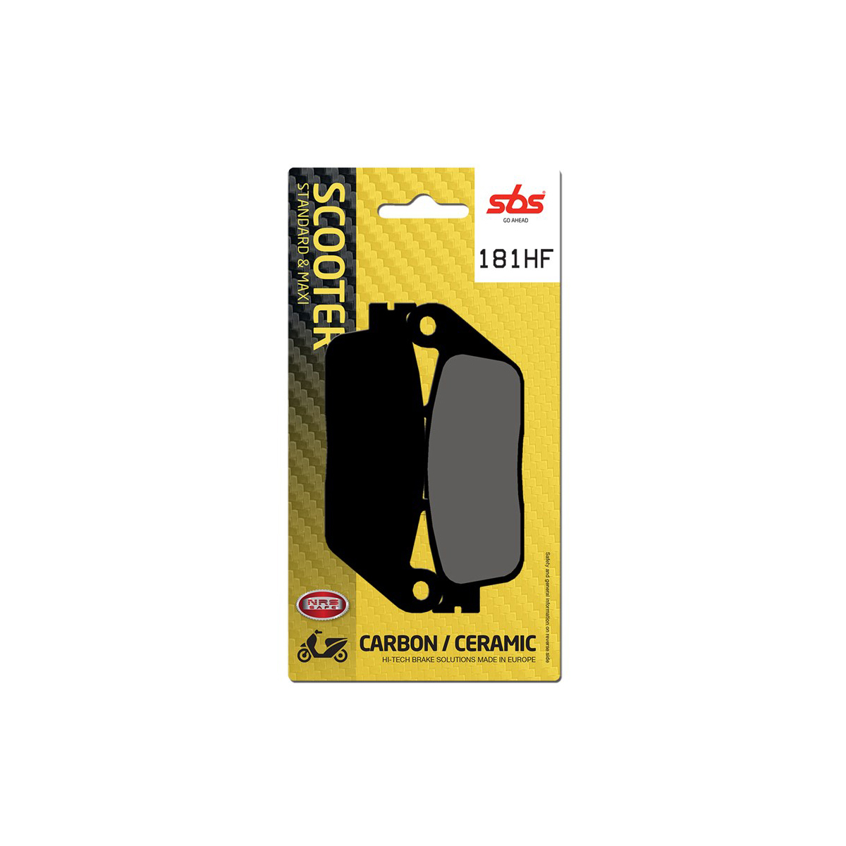 Set pastiglie freno anteriori SBS serie HF scooter per YAMAHA X MAX 125 2011-2017 ABS