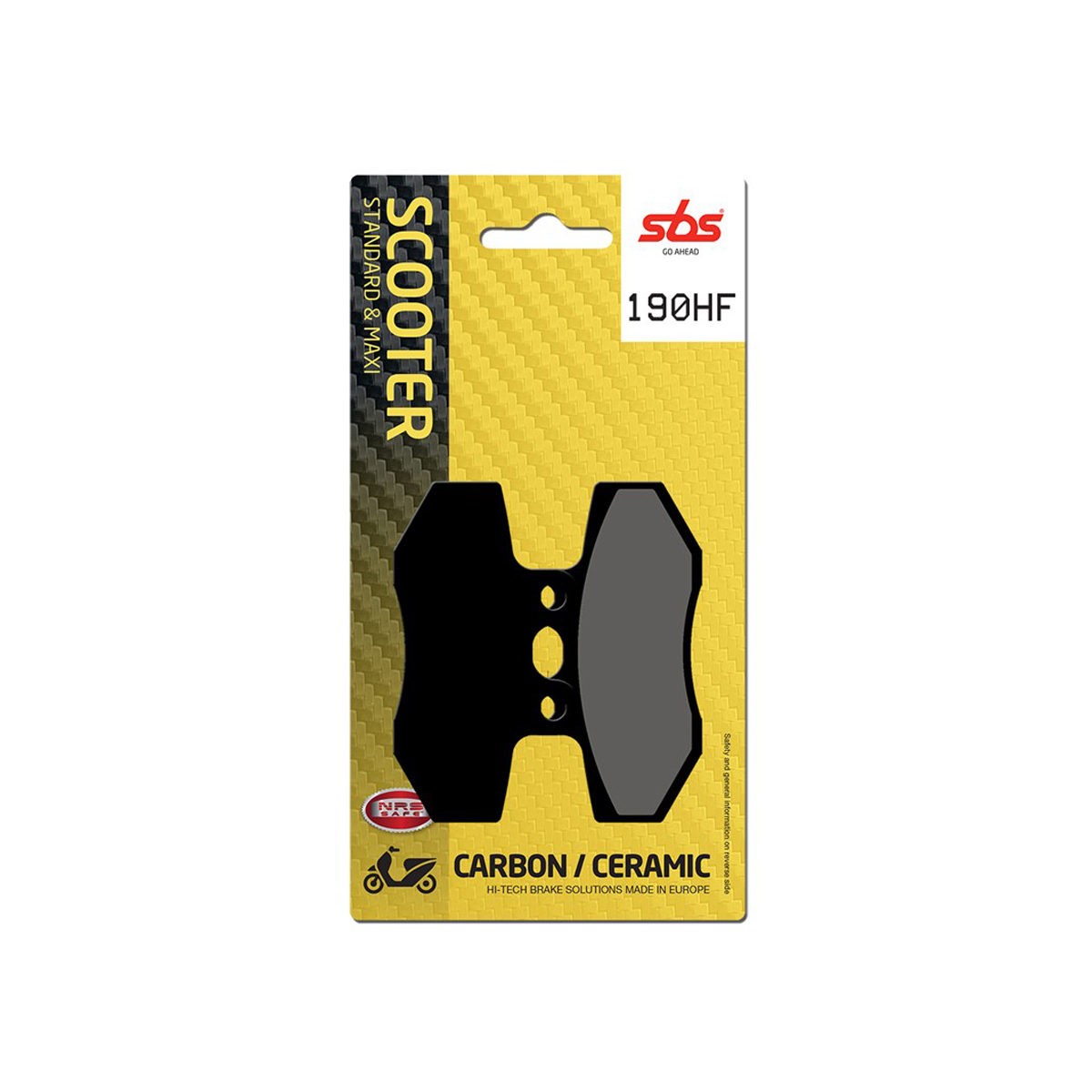 Set pastiglie freno anteriori SBS serie HF scooter per MBK XC FLAME 125 2004-2005