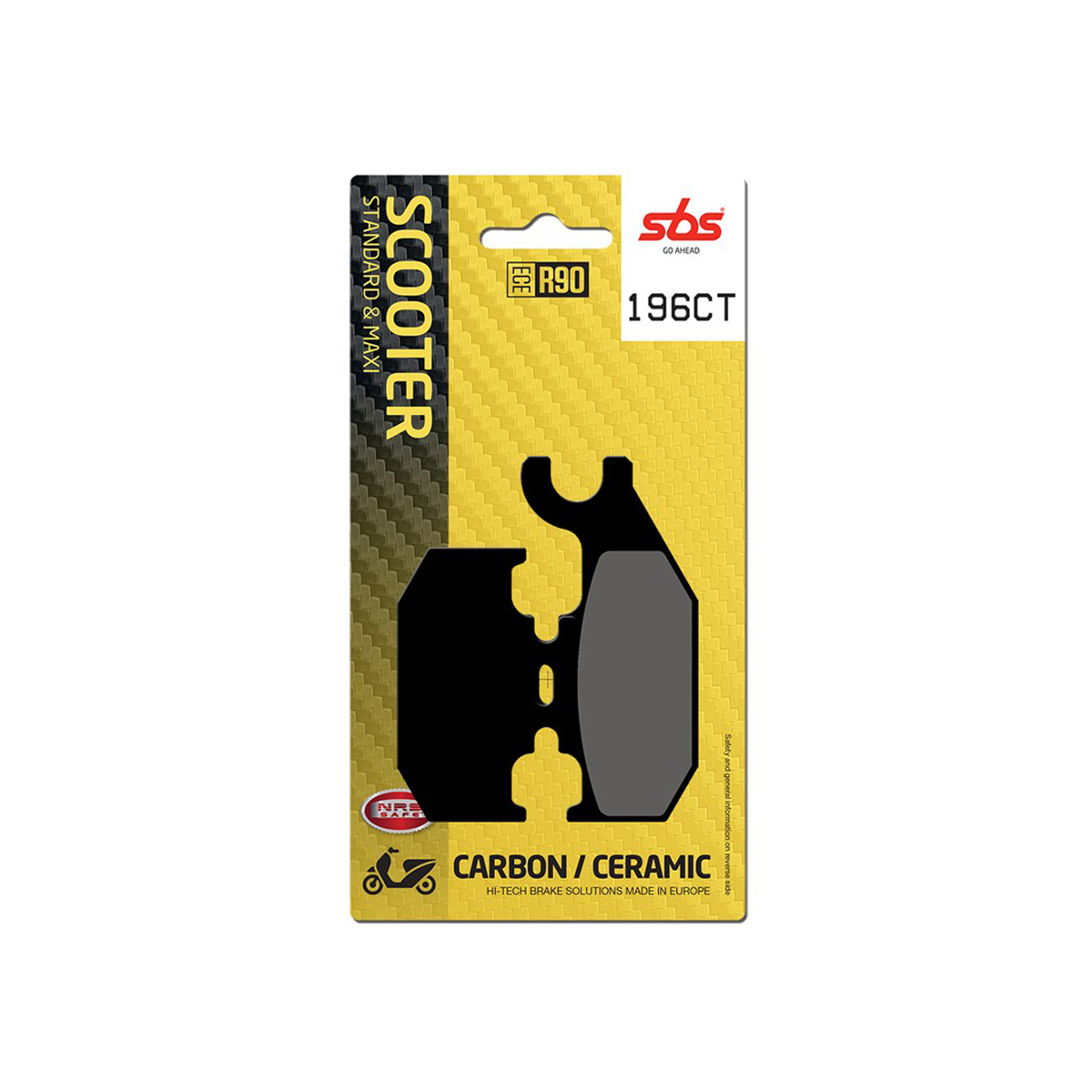 Set pastiglie freno posteriori SBS serie CT per BENELLI CAFFE' NERO 250 2008-2012