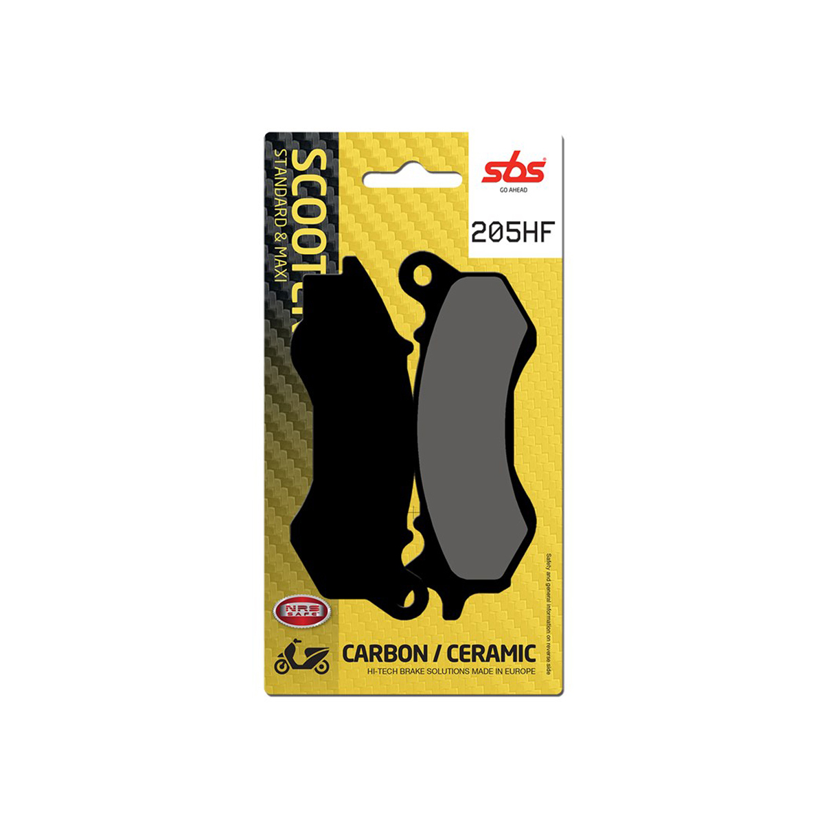 Set pastiglie freno anteriori SBS serie HF scooter per HONDA NSC 110 2011-2014