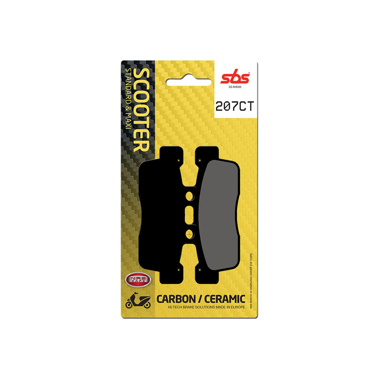 Set pastiglie freno anteriori SBS serie CT per YAMAHA CYGNIUS 125 2010-2013